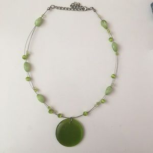 Green pendant necklace